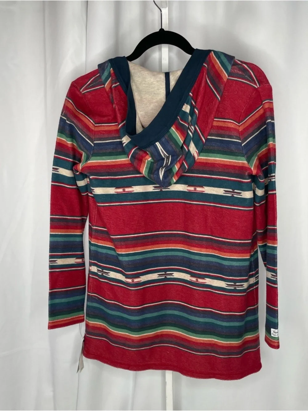 Polo Ralph Lauren Southwestern Striped Hooded Cardigan‎ XL Boho Aztec Open Front